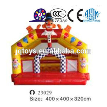 JQ23029 outdoor giant inflatable clown amusement park soft magician bounce house jumping bouncer